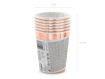 Picture of PAPER CUPS HAPPY BIRTHDAY ROSE GOLD 260ML - 6 PACK
